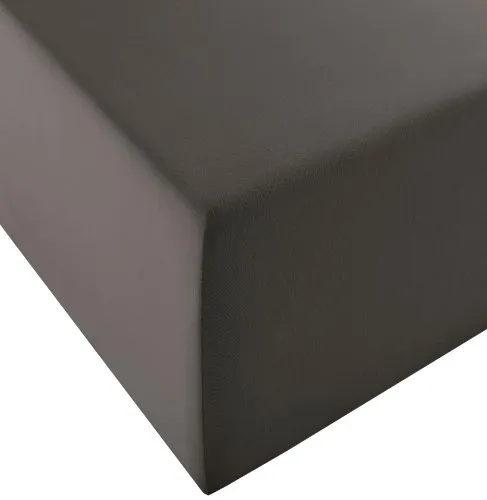 fleuresse Spannbettlaken Comfort XL - Mako-Jersey für Matratzen bis 40 cm Höhe - Bettlaken aus hochwertigem Mako-Jersey mit rundum Gummizug, ideal für Boxspring- und Wasserbetten, pflegeleicht und bügelfrei, in stilvollem Grau.