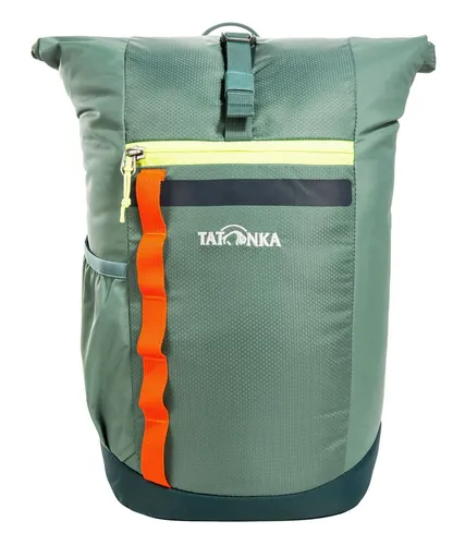 Tatonka Rolltop Pack JR 14 - Kinderrucksack sage green - 11 bis 20 Liter Volumen, ideal für Schulausflüge mit 14 Litern Fassungsvermögen und praktischem Sitzkissen für Komfort unterwegs.