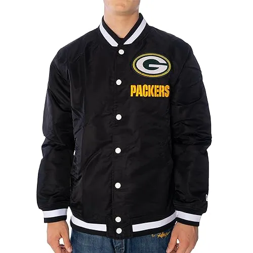 New Era NFL Green Bay Packers Logoselect Jacke XXL - Funktionsjacke für Fans der Green Bay Packers, mit gestreiften Bündchen und hochwertiger Verarbeitung für optimalen Tragekomfort. Ideal als Übergangsjacke für jede Jahreszeit.