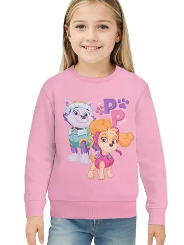 United Labels Paw Patrol Sweatshirt für Mädchen - Kinder Pullover Oberteil Rosa (DE/NL/SE/PL, Numerisch, 98, 104, Regular, Rosa)