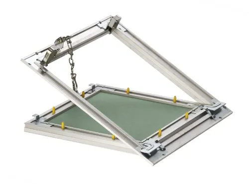 Upmann Revisionsklappe Alu-Star 50 x 50 cm - Revisionsklappe aus robustem Aluminium, ideal für den einfachen Zugang zu Installationen in Wänden und Decken.