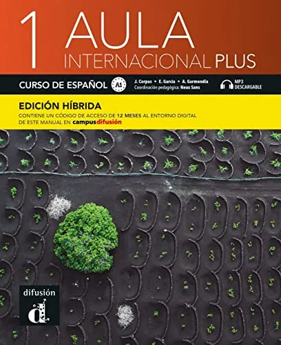Aula internacional Plus 1 A1 - Hybrid Edition - Lehrbuch Spanisch mit integriertem Audios und Videos, inklusive 12 Monate Zugang zum Campus Difusión für interaktives Lernen.