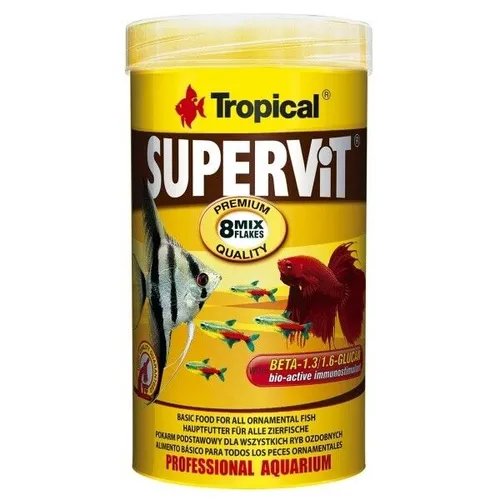 TROPICAL SuperVit 250ml - Flockenfutter für allesfressende Aquarienfische, nährstoffreich und ideal für die tägliche Fütterung