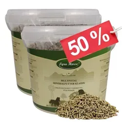 Lyra Horse® Multivital Mineralfutter Klassik im Eimer 7,6 kg - Vogelfutter für gesunde Pferde, reich an Kalzium und Omega-3-Fettsäuren, unterstützt Muskelaufbau und sorgt für ein glänzendes Fell.