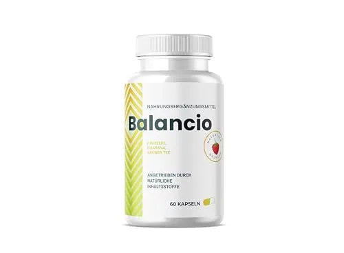 BALANCIO Pflanzenextrakte mit Himbeere & Koffein – 60 Kapseln