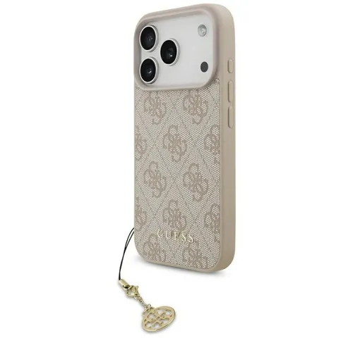 GUESS Case für iPhone 17 Pro mit Charm Anhänger, Rosa von GUESS