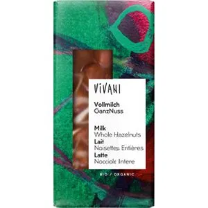 Vivani Vollmilch GanzNuss bio - Bio Tafel Vollmilch Schokolade mit ganzen Haselnüssen, zartschmelzend und mit frisch gerösteten Nüssen für einen knackigen Genuss!