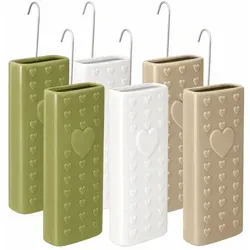 Luftbefeuchter Heizung 6er Set Raumbefeuchter Heizkörper Verdunster Herzen Herz - Weiß/Grün/Grau