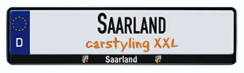 carstyling XXL Design Kennzeichenrahmen Bundesland Saarland 1 Stück ~~~~~ schneller Versand innerhalb 24 Stunden ~~~~~