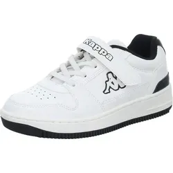 KAPPA Jungen-Sneaker-Slipper-Klettschuh Weiß-Schwarz in weiß von Kappa