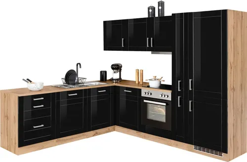 KOCHSTATION Winkelküche KS-Tinnum mit E-Geräten - Küchenzeilen mit modernem Design, viel Stauraum und erweiterbar für individuelle Anpassungen.