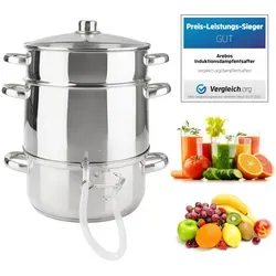 Arebos Dampfgartopf Dampfentsafter 15L