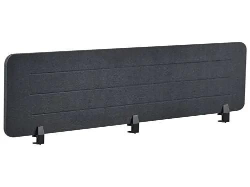 Produktbild Beliani Schreibtisch Trennwand Akustik dunkelgrau 180 x 40 cm
