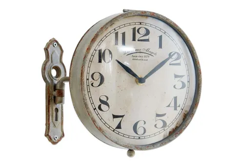Loberon Uhr Adama im Shabby-Chic-Stil in grau von Mirabeau