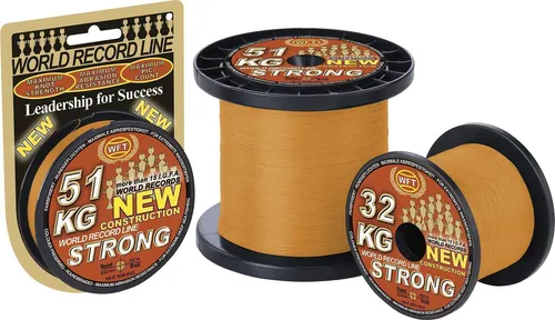 WFT Schnur KG Strong Orange 600m ø 0,25mm - Angelschnüre - Die WFT KG STRONG ist eine der stärksten geflochtenen Schnüre der Welt, ideal für Tiefseefischen und bietet außergewöhnlichen Abriebschutz.
