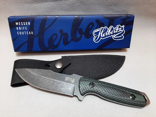 HERBERTZ Gürtelmesser G 10 - OUTDOOR MESSER - grün - NEU & ovp - 55013G