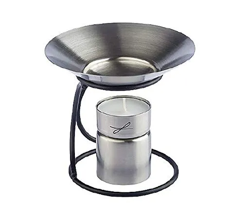 Unbekannt Duftlampe, Duftwachslampe aus Metall, Silber, Ø 8,5cm H 8,5cm