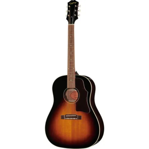 Epiphone J-45 Aged Vintage Sunburst - Akustikgitarre mit massivem Sitka-Fichten-Deck, ideal für authentischen Klang und stilvolles Design