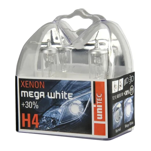 Produktbild Unitec Xenon Mega White H4 12 Volt / 60/55 Watt 2er-Set