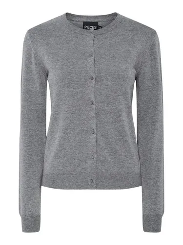 PIECES Female Strickjacke PCNORA - Damen Strickjacke mit Rundhalsausschnitt, aus nachhaltigem LENZING ECOVERO, ideal für einen lässigen Look und hohen Tragekomfort.