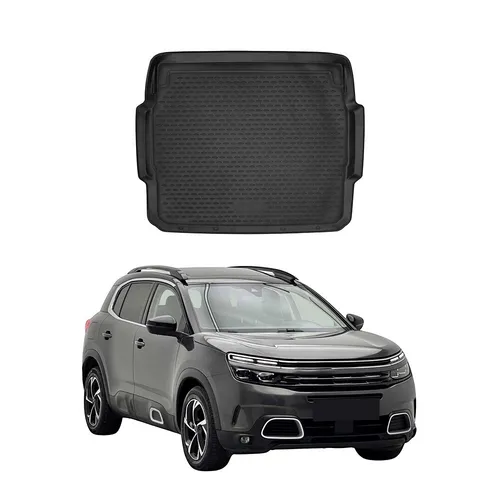OMAC Kofferraummatte für Citroen C5 Aircross 2019-2025 - Fahrzeugspezifische Kofferraummatte aus Gummi TPE, wasserdicht und rutschfest für optimalen Schutz und einfache Reinigung. Ideal für einen sauberen Innenraum.