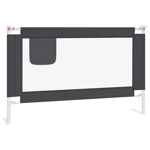 vidaXL Kleinkind-Bettschutzgitter Dunkelgrau 120x25 cm