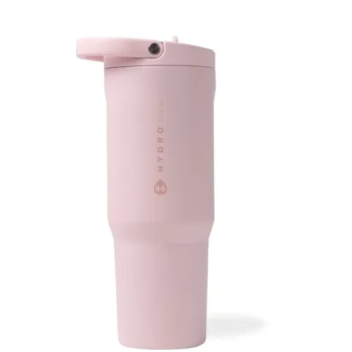 Produktbild HydroJug Sport – Edelstahlbecher mit Strohhalm, vakuumisoliert, auslaufsichere Wasserflasche, 900 ml, ergonomisches Design, wiederverwendbar, spülmaschinenfest, Gummiboden, langlebig für Fitnessstudio