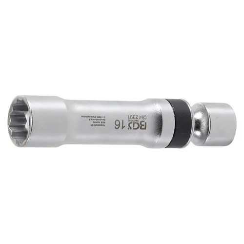 BGS-2391 Zündkerzen Gelenkeinsatz, 16 mm, 12-kant mit Haltefeder