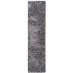 Snapstyle Hochflor Teppich Silber 80x160 cm - Luxuriöser Hochflor Teppich aus hochwertigem Polyester, ideal für stilvolle Akzente in Ihrem Zuhause. Mit 3500 g/m² bietet er höchsten Komfort und verwandelt jeden Raum in eine gemütliche Oase.