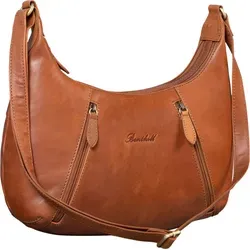 Benthill Damen Handtasche Leder - Vintage Umhängetasche aus hochwertigem Rindsleder, robust und geräumig für den Alltag