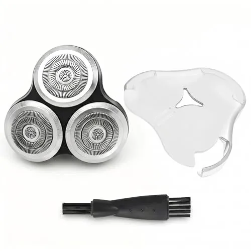 IUSOT Ersatzscherkopf kompatibel mit Philips Series 9000 S9000 Prestige SensoTouch 3D, sanfte Rasur ohne Ziehen, SH90 SH91 Ersatzkopf für Elektrorasierer, 3er Set inkl. Reinigungsbürste