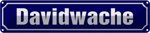 Blechschild 10x46 cm Davidwache Hamburg Abenteuer Reisen Straße Stadt Urlaub Dek