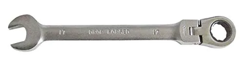 Veto Ratschenschlüssel Gabelschlüssel Ringschlüssel mit Gelenk SW 17 mm, Stahl geschmiedet, 1 Stück, 10769