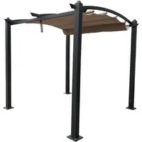 Gartenpavillon Pergola GISEH 3x3m aus Aluminium - Pavillon mit rostfreiem Aluminiumrahmen und wasserabweisender Überdachung, ideal für schattige Stunden im Garten oder auf der Terrasse.