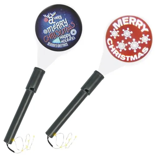 com-four® 2X LED-Flaschen-Licht - Korken-Lichterkette mit Licht-Projektion im Weihnachts-Motiv - Projektionstaschenlampe für Leere Wein- und Sektflaschen [Auswahl variiert] (02 Stück)