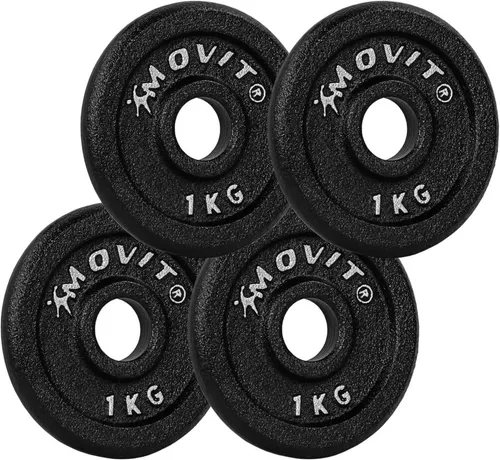 MOVIT Hantelscheibe, 4 kg, (4-tlg) in schwarz von MOV'IT