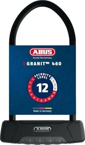 ABUS Granit Plus 470 Bügelschloss mit USH 470 Halter 300 mm - Fahrradschlösser, extrem widerstandsfähig und ideal für den Schutz hochwertiger Fahrräder.