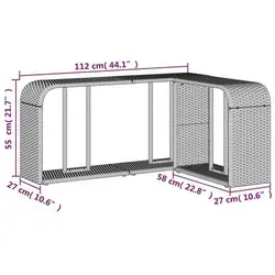 vidaXL Outdoor-Regale 2 Stk. Braun Poly Rattan - Gartensofas mit robustem PE-Rattan und pulverbeschichtetem Stahlrahmen, ideal für Außenbereiche. Bieten viel Stauraum und sind pflegeleicht sowie witterungsbeständig.