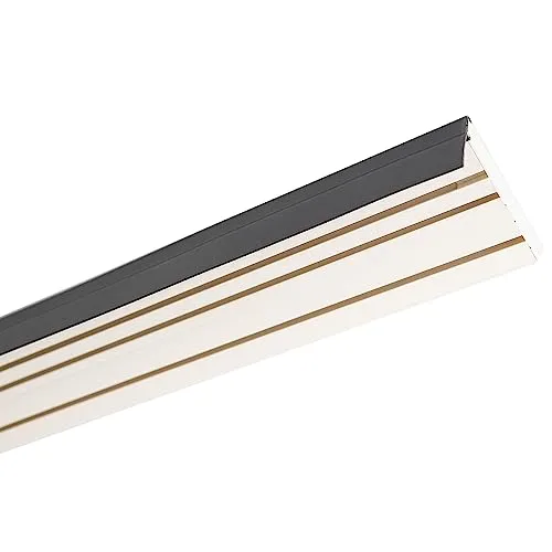 Garesa Gardinenschiene 3-läufig, Weiß - Einzelfensterstangen mit 51 Maßoptionen, inkl. Gleiter und Montagematerial für einfache Deckenmontage.