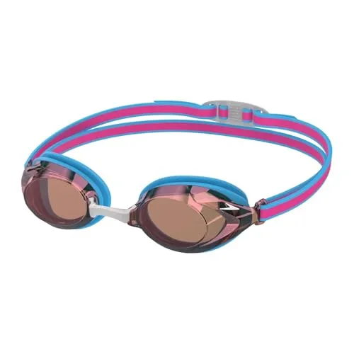 Speedo Unisex Kinder Vanquisher 3.0 Verspiegelte Schwimmbrille | Schwimmen | Verbesserte Sicht Schwimmbrille, Blau, Einheitsgröße