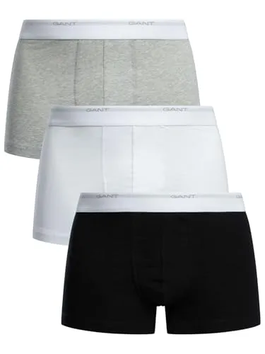 GANT CORE TRUNK 3-PACK Herrenunterhosen, Gr. XL, schwarz-weiß - Hochwertige Herrenunterhosen im 3er-Pack, aus elastischem Jersey für optimalen Tragekomfort und perfekte Passform, ideal für den täglichen Gebrauch.