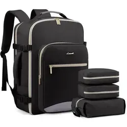 LOVEVOOK Handgepäck Rucksack 40L für Damen - Praktischer 40L Rucksack mit wasserdichtem Polyester, separatem Laptopfach für bis zu 17,3 Zoll und Koffer-Design für einfaches Packen. Ideal für Reisen und den täglichen Gebrauch.