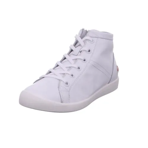 softinos Leder Sneaker weiß 38 EU - Sneaker in Größe 38 aus hochwertigem Leder, ideal für Freizeitaktivitäten. Mit bequemer Schnürung und 2 cm Blockabsatz für optimalen Tragekomfort.