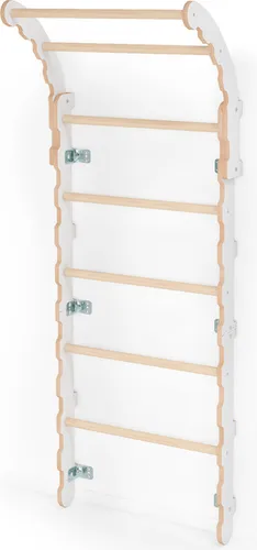 MAMOI® Klettergerüst Indoor, Sprossenwand für kinderzimmer, Kletterwand und spielgeräte, Midi Turngeräte mit Klimmzugstange für drinnen, Sportgeräte ab 3 jahren