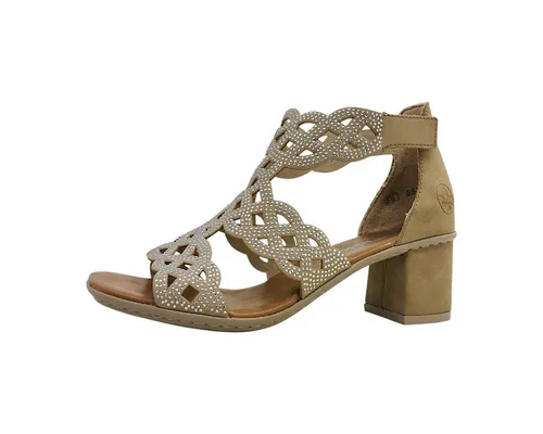 Rieker Damen Sandalen S24-0282997 in Weiß - Wanderschuhe mit modischem Design und hohem Tragekomfort, ausgestattet mit Rieker Anti-Stress-Technologie für optimale Dämpfung und Flexibilität.