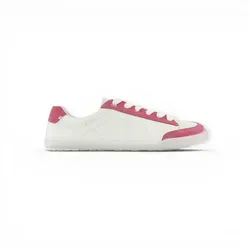 Blusun Barfussschuhe Sneaker BLSN-500W (Glattleder/Veloursleder) weiss/rosa Damen, Größe 38 - Elegante Damen-Sneaker aus Glattleder und Veloursleder mit flexibler Sohle. Das atmungsaktive Innenfutter aus 100% Bio-Baumwolle sorgt für hohen Tragekomfort, ideal für lange Tage.