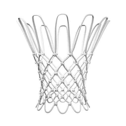 Spalding Heavy Duty Basketballnetz Silber - Basketballnetz aus strapazierfähigem Nylon, ideal für Innen- und Außenbereich, wetterfest und passend für Standardfelgen - perfekt für leidenschaftliche Spieler!