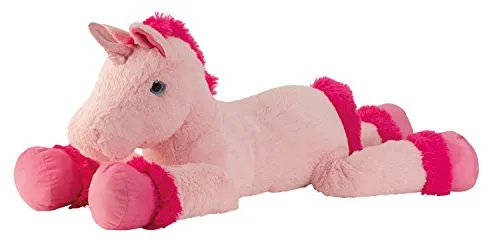 Lifestyle & More Riesiges Plüsch Einhorn XXL 110 cm - Stofftier & Teddybär in rosa/pink, 110 cm lang, aus besonders weichem Plüsch, ideal für Geborgenheit und Sicherheit bei Kindern.
