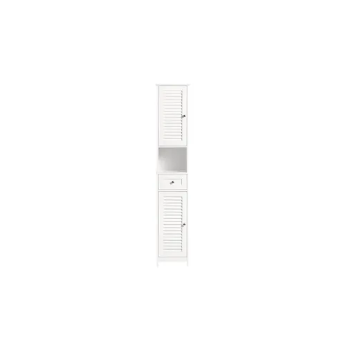SoBuy Hochschrank FRG236 – Weißes Badregal für Ihr Badezimmer