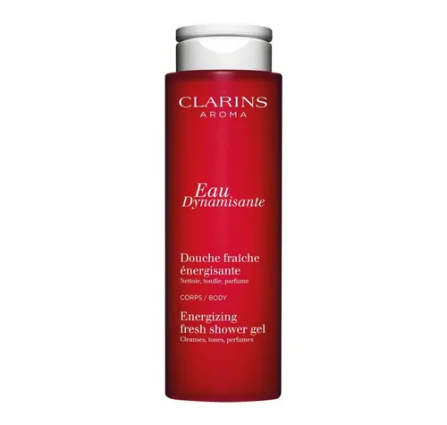 CLARINS Eau Dynamisante Energizing Fresh Shower Gel 200 ml - Dusch- & Badeartikel, pH-neutrales Gel mit pflanzlichen Waschsubstanzen, spendet Feuchtigkeit und belebt die Haut mit erfrischendem Ginseng-Extrakt.
